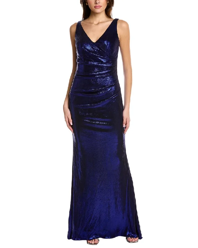 Dress for party elegant style -Rene Ruiz Metallic Stretch Gown