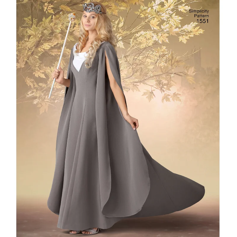 Dress for party petite women -Simplicity Pattern 1551 Medieval - mythical theme costume gown