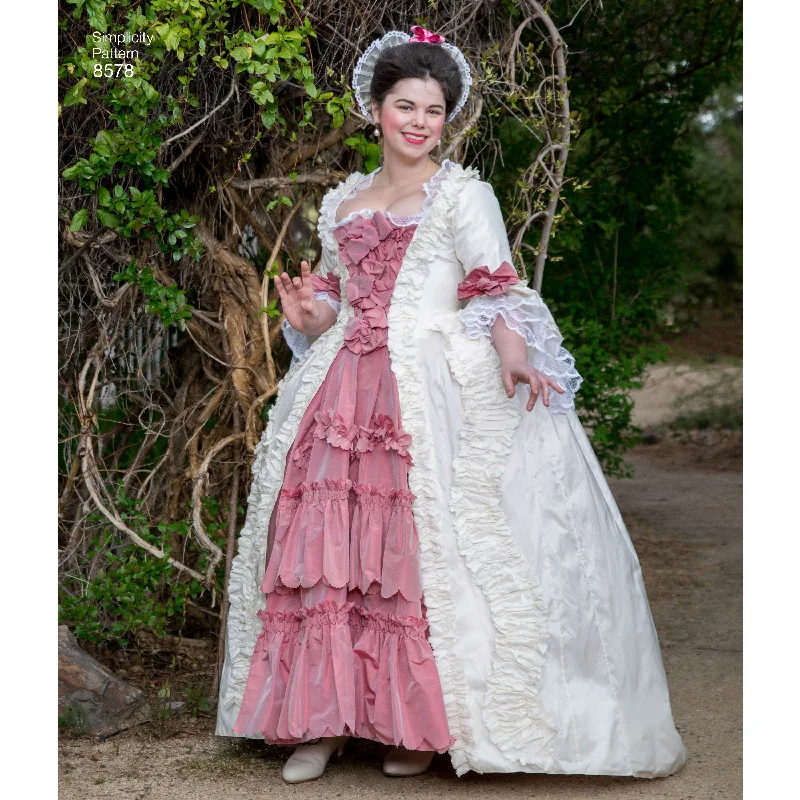 Party dress for an inverted triangle -Simplicity Pattern 8578 18th century costume gown Party dress for an inverted triangle -Simplicity Pattern 8578 18th century costume gown