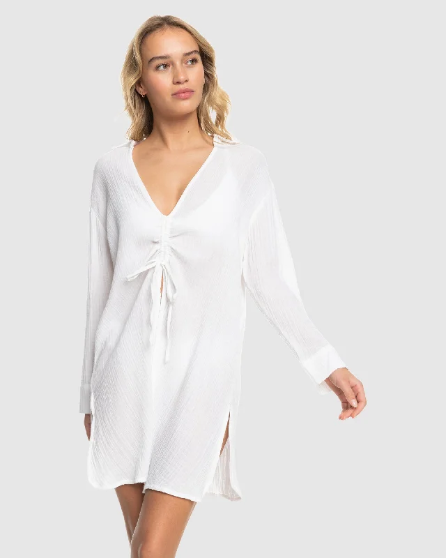 Party dress with a strapless design -Womens Sun And Limonade Dress