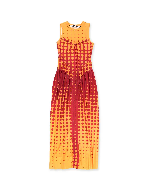 Dress for party theme ideas -Swim Gown - Orange / Red