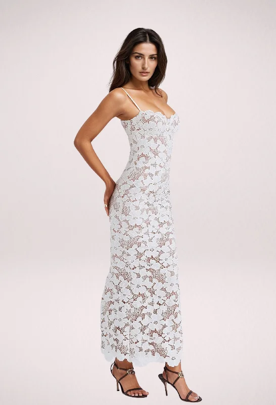 Party dress with a strapless design -TALIYA