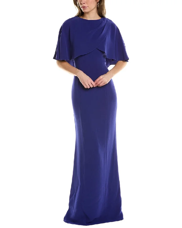 Party dress that is show-stopping -Teri Jon by Rickie Freeman Capelet Gown