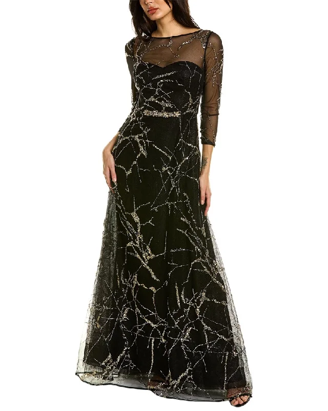 Party dress: what to wear -Teri Jon by Rickie Freeman Embellished Gown