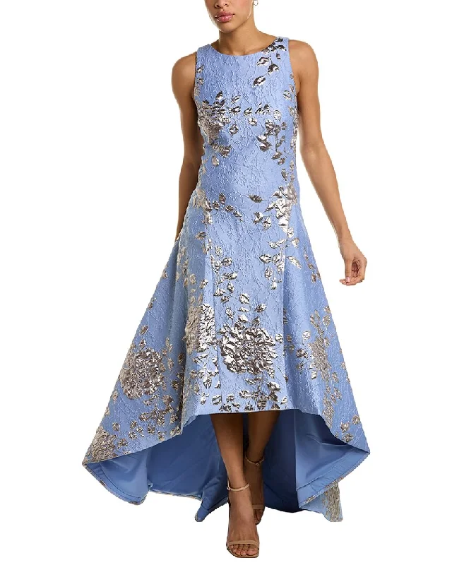 Party dress that is age-appropriate -Teri Jon by Rickie Freeman Jacquard Gown