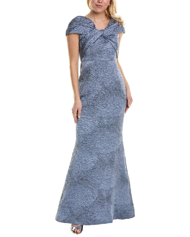 Party dress that is a total knockout -Teri Jon by Rickie Freeman Jacquard Gown