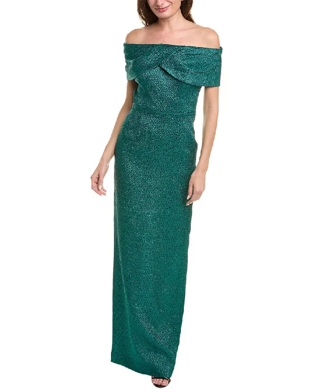 Party dress with a wow factor -Teri Jon by Rickie Freeman Off-The-Shoulder Gown