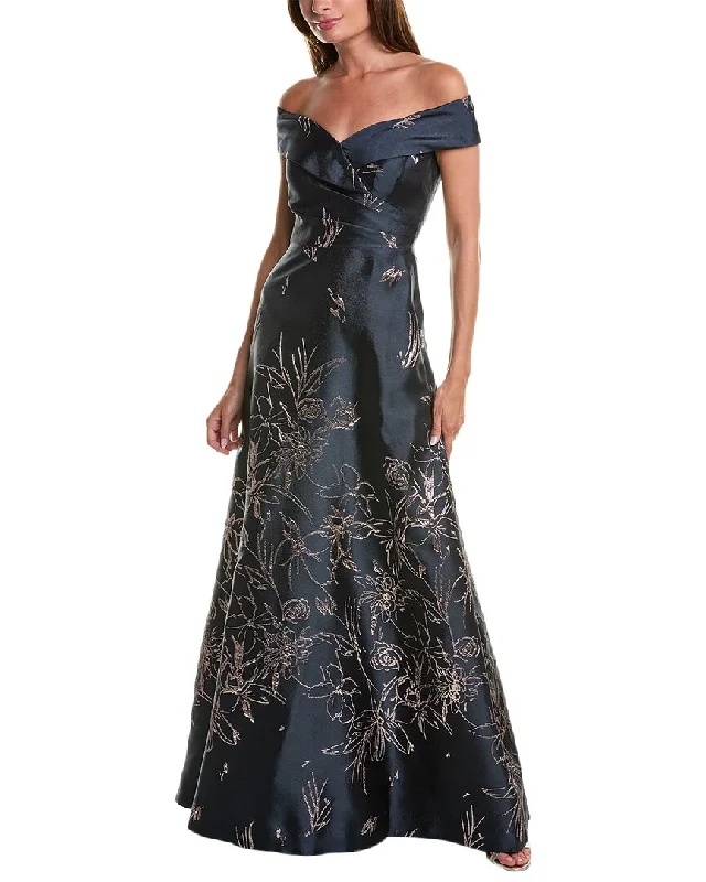 Dress for party memorable festivity -Teri Jon by Rickie Freeman Off-The-Shoulder Gown Dress for party memorable festivity -Teri Jon by Rickie Freeman Off-The-Shoulder Gown