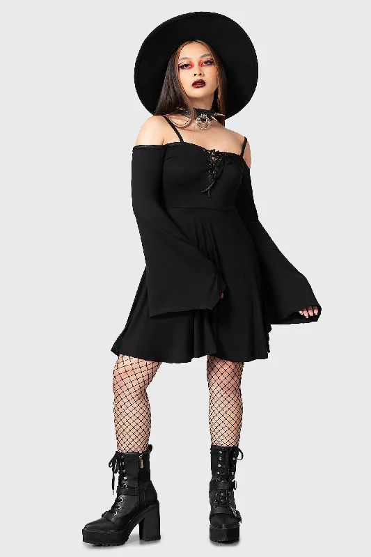 Party dress with ruffles details -4th Dimension Dress