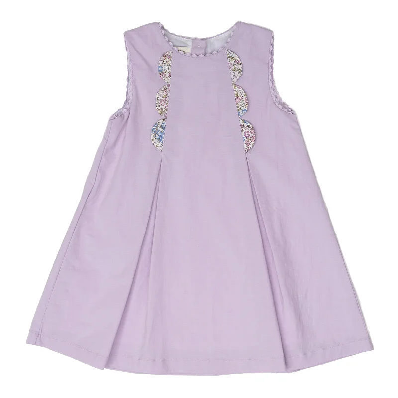 Party dress with pockets details -Lilac Floral Cassidy Dress
