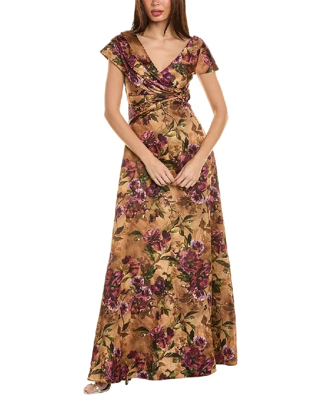 Party dress that is wrinkle-resistant -Theia Mikado Gown