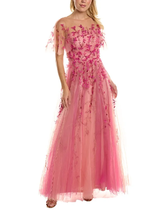 Dress for party bodycon style -Theia Tulle Gown
