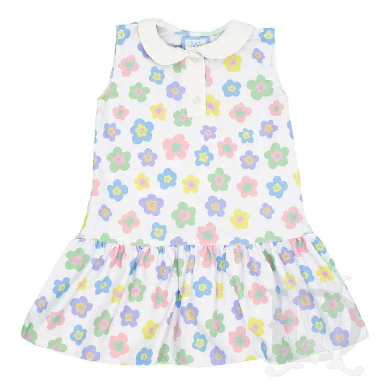 Dress for party maxi style -Multi Floral Athleisure Dress