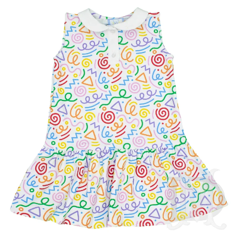 Party dress for a garden party -Squiggles Athleisure Dress