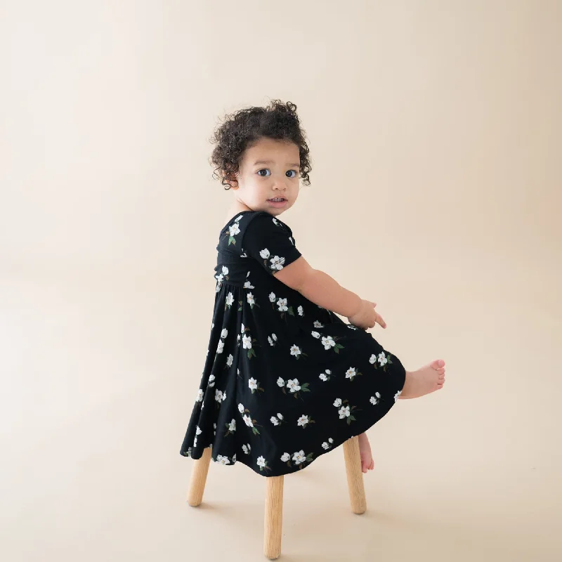 evening dress for startup launches-Twirl Dress in Small Midnight Magnolia