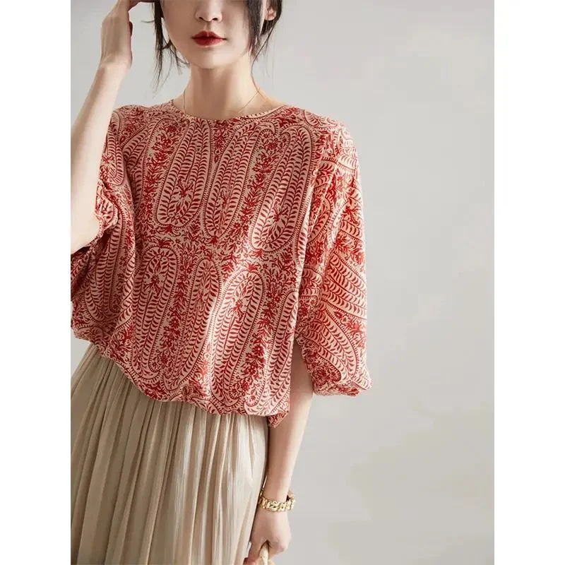 Party dress with positive reviews -Vintage Bowknot Blouse Women L S4957073