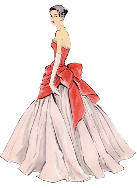 Party dress for a bachelorette party -Vogue Vintage Ballgown V1931