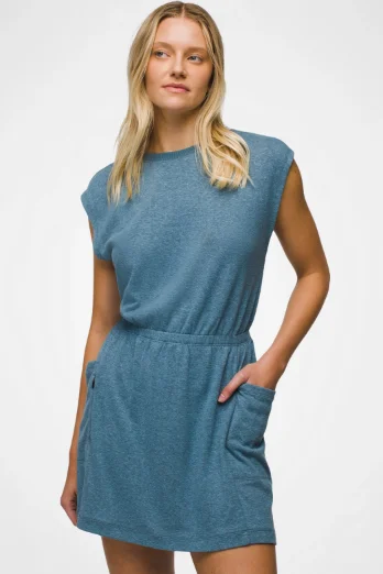 Party dress that is show-stopping -COZY UP CUT OUT DRESS GREY BLUE