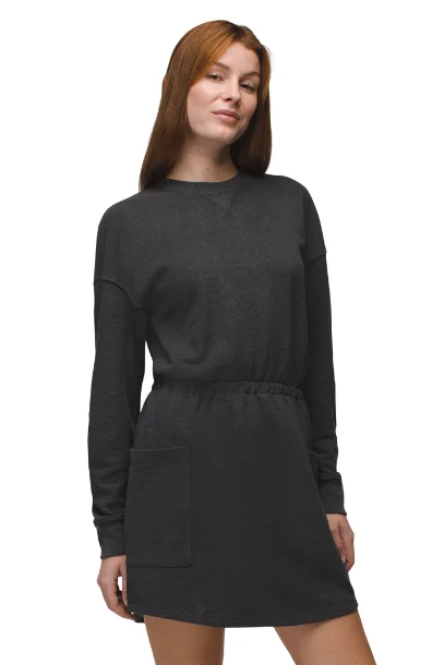 Party dress for a graduation celebration -COZY UP POCKET DRESS CHARCOAL