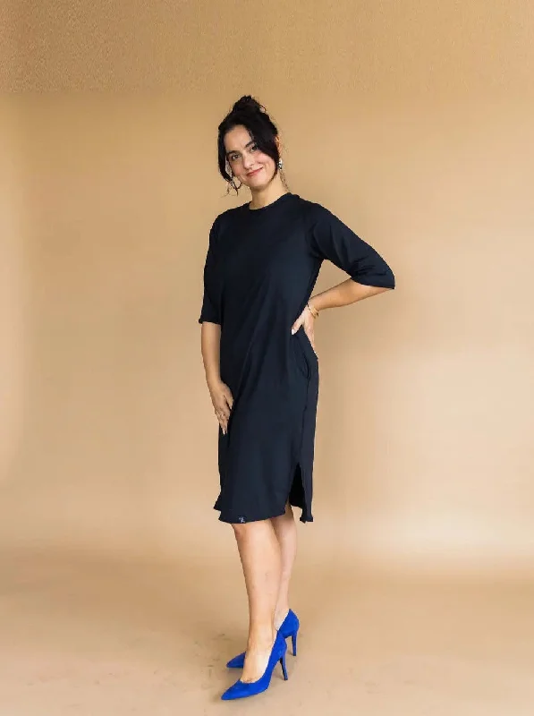 Party dress with affordable price -Jet Set Tee Dress - Black