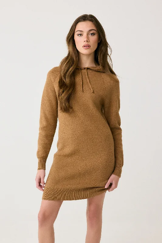 Party dress for a corporate event -WILLOW DRESS CARAMEL