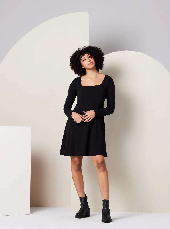 Party dress in black for women -Sonnet Dress - Black