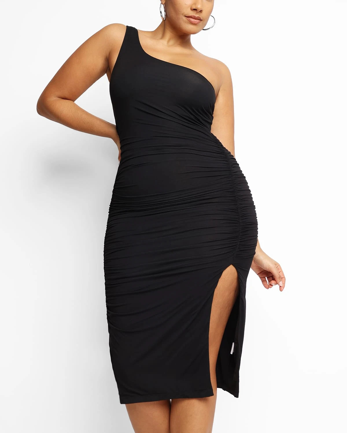 Party dress inspired by vintage -Thigh Split Shaping Dress