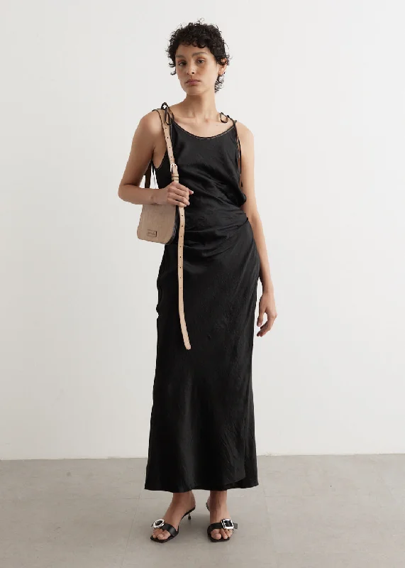 Party dress with a wow factor -Dayla Text Satin Dress