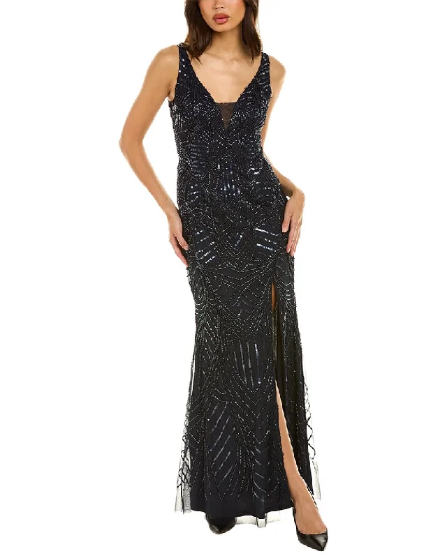 Party dress for an hourglass figure -Adrianna Papell Beaded Gown