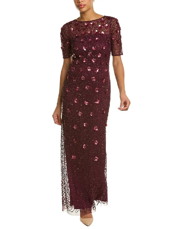 Party dress in neon colors -Adrianna Papell Beaded Gown