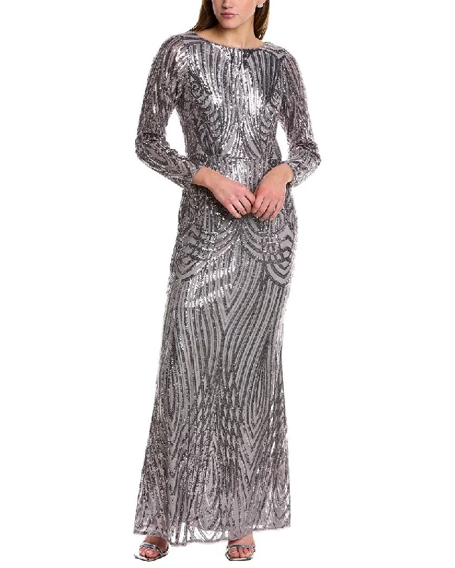 Party dress that is age-appropriate -Adrianna Papell Sequin Gown