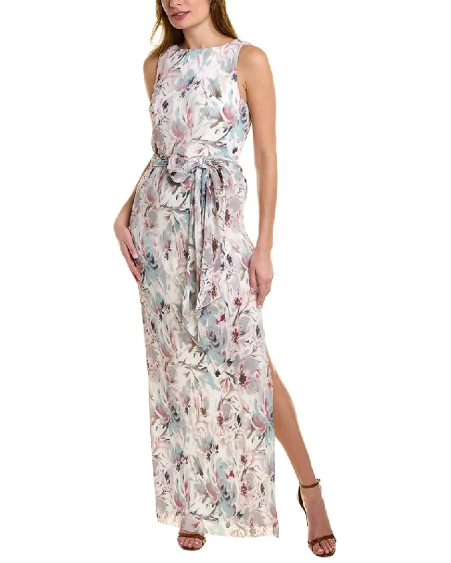 Party dress for a corporate event -Aidan by Aidan Mattox Pleated Column Gown