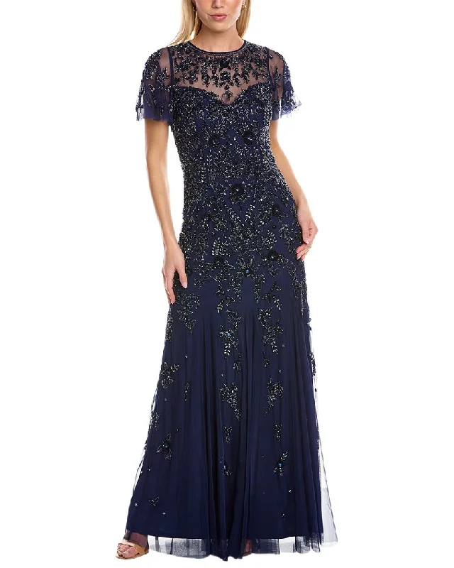 Party dress that is eco-friendly -Aidan Mattox Flutter Gown