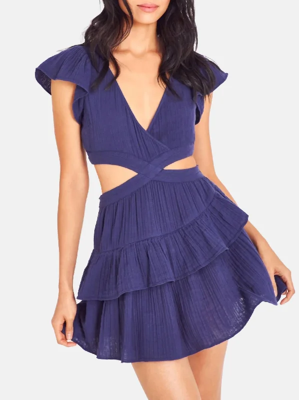 mermaid style evening dress with train-Audrina Dress In Midnight