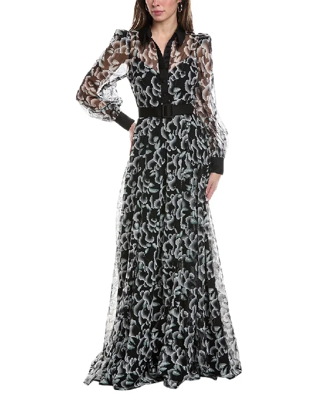 Dress for party winter season -Badgley Mischka Cloud Print Gown
