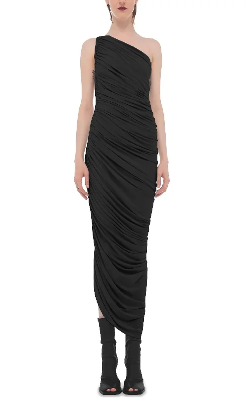 Party dress with geometric patterns -Diana Gown in Black