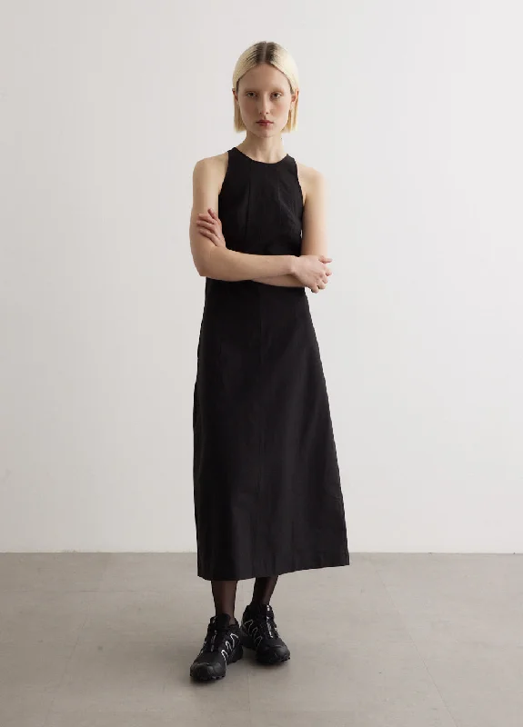 Party dress with tights -Flute Panelled Cotton Dress