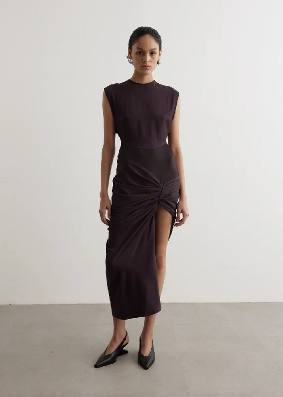 Party dress in jewel tones -Fusion Ruched Micro Dress
