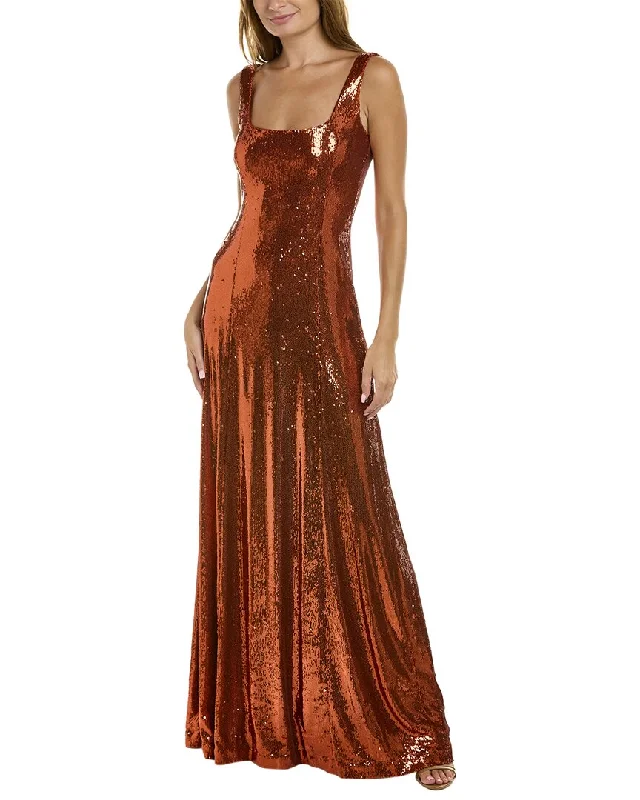 Party dress for a pear shape -Halston Victoria Sequin Tank Gown