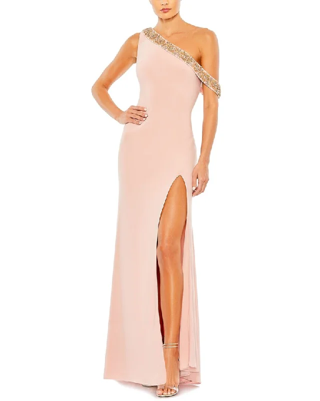 Party dress in earth tones -Mac Duggal Asymmetrical Gown