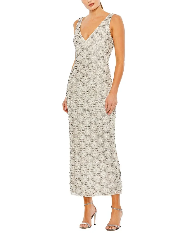 lace evening dress for garden parties-Mac Duggal Evening Gown