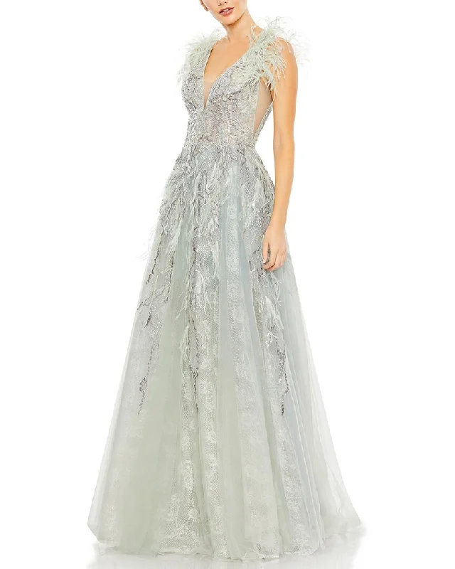 Party dress with stripes -Mac Duggal Gown