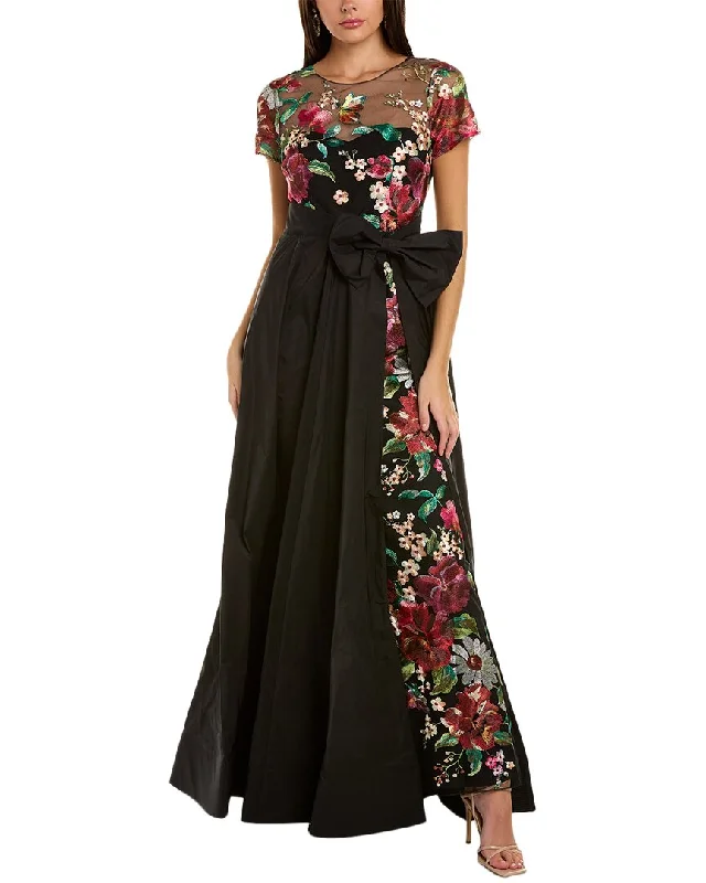 Party dress: shoe pairing -Marchesa Notte Bow Train Gown