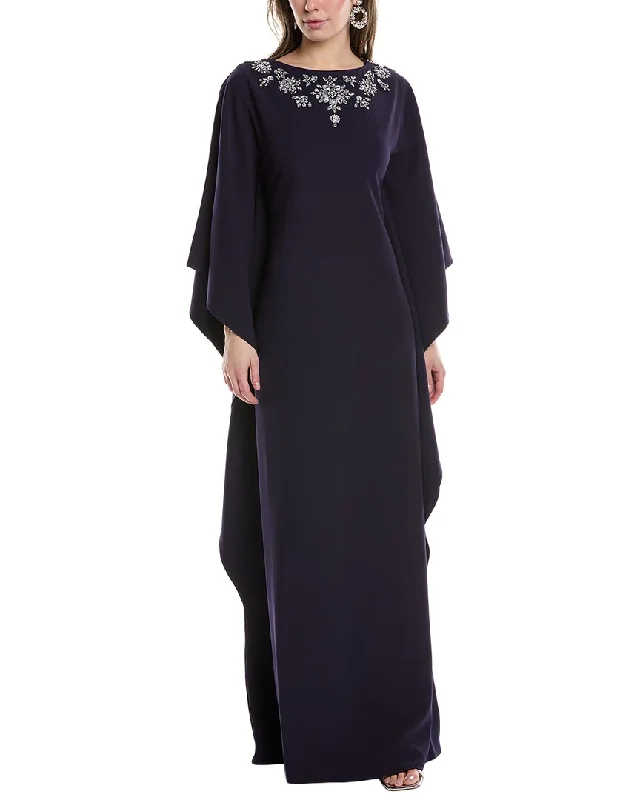 Party dress: mix and match -Marchesa Notte Crystal Embellished Crepe Gown