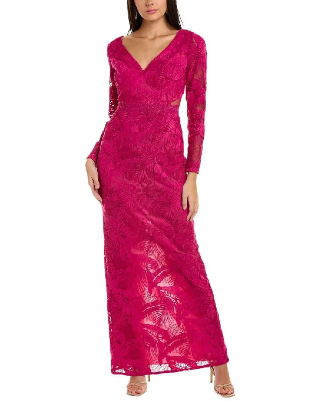 Dress for party formal black tie -Marchesa Notte Embroidered Lace Gown