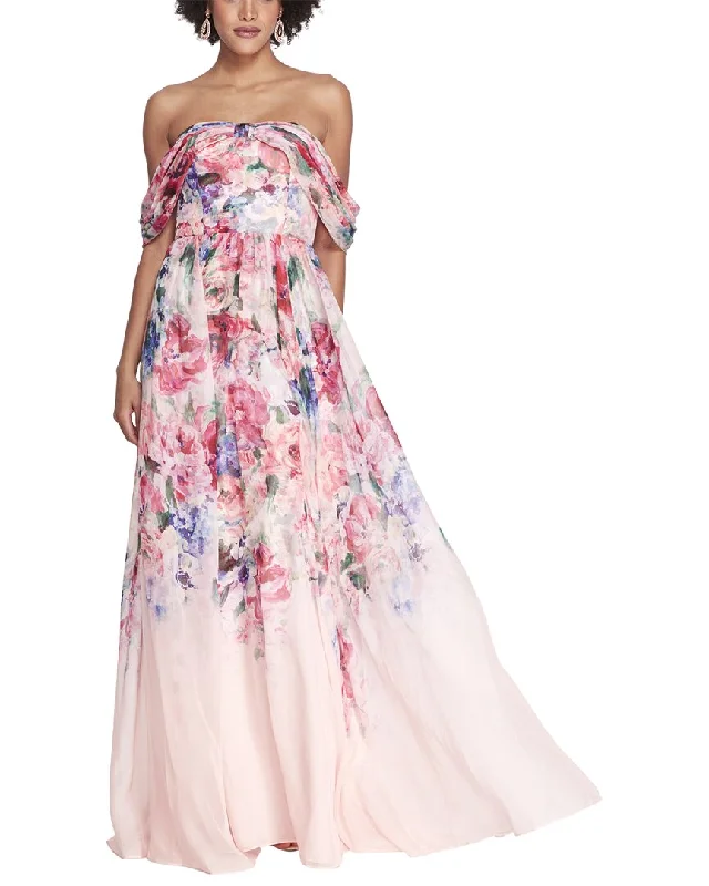 Party dress with boots -Marchesa Notte Gown
