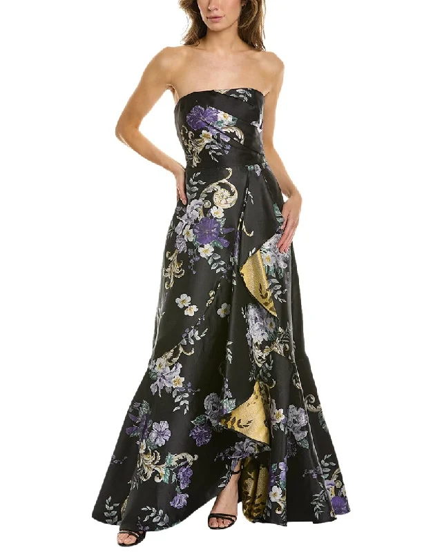 Party dress for a holiday celebration -Marchesa Notte Jacquard Gown