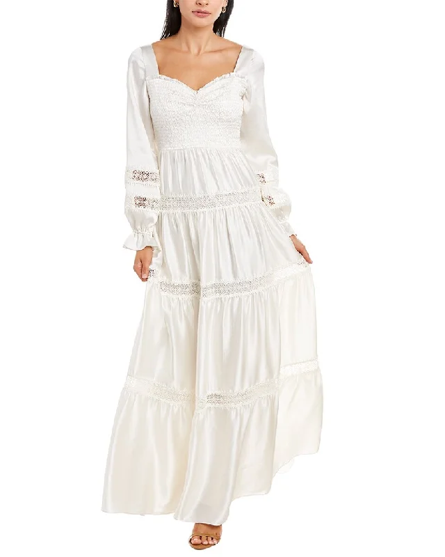 Party dress for a holiday celebration -ML Monique Lhuillier Hammered Satin Gown