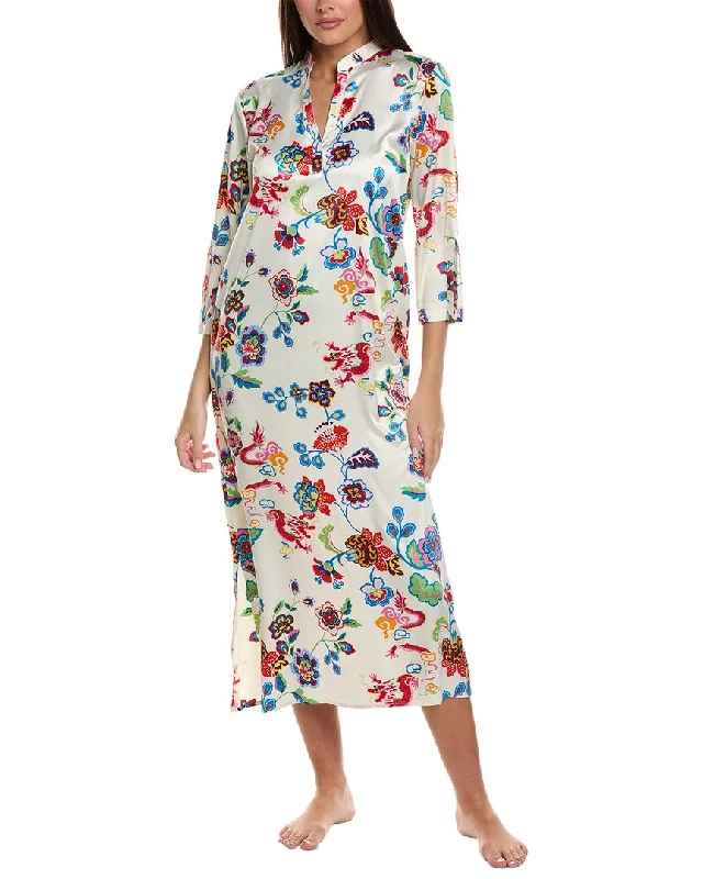 evening dress for tech receptions-N Natori Fleur Dragon Night Dress