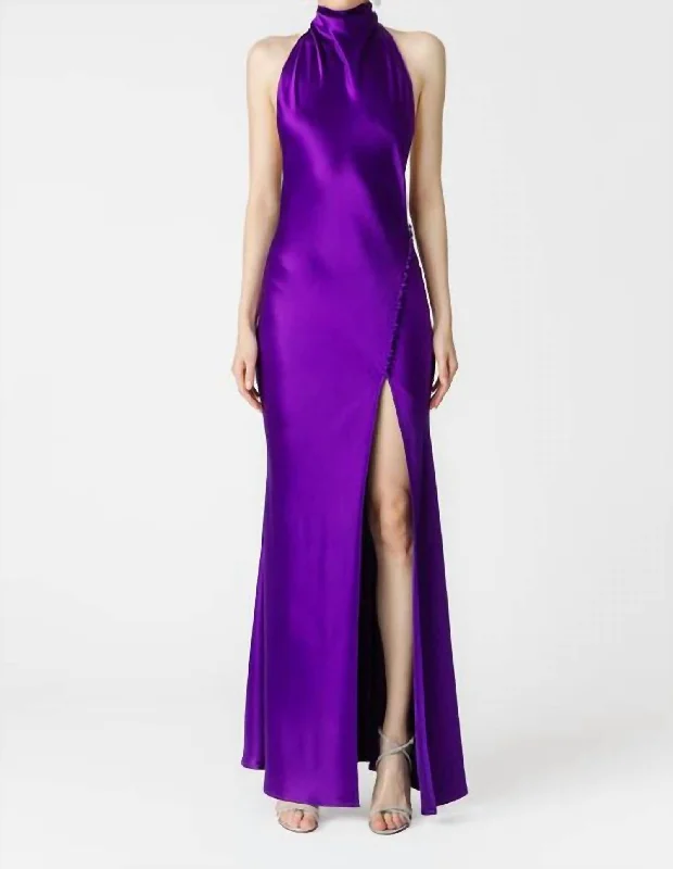 Party dress with tights -Penelope Gown In Purple